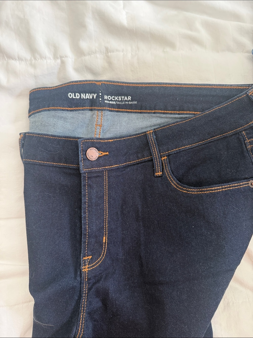 Old Navy Rockstar High-Rise Skinny Jeans - Dark Blue